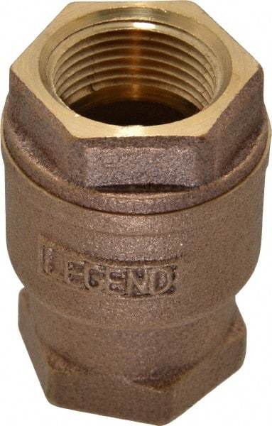 Legend Valve - 3/4" Bronze Check Valve - Inline, FNPT x FNPT, 250 WOG - Exact Tool & Supply
