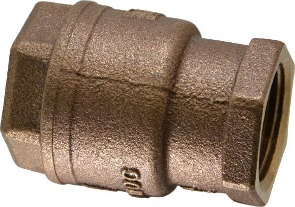 Legend Valve - 1" Bronze Check Valve - Inline, FNPT x FNPT, 250 WOG - Exact Tool & Supply