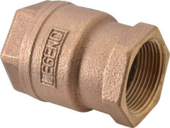 Legend Valve - 1-1/4" Bronze Check Valve - Inline, FNPT x FNPT, 250 WOG - Exact Tool & Supply