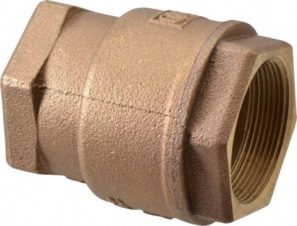 Legend Valve - 2" Bronze Check Valve - Inline, FNPT x FNPT, 250 WOG - Exact Tool & Supply