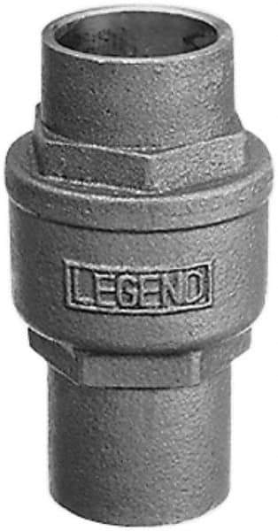 Legend Valve - 1-1/4" Bronze Check Valve - Inline, Soldered x Soldered, 250 WOG - Exact Tool & Supply