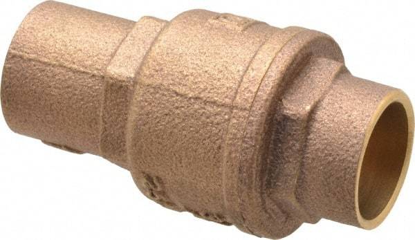 Legend Valve - 3/4" Bronze Check Valve - Inline, Soldered x Soldered, 250 WOG - Exact Tool & Supply