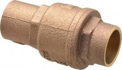 Legend Valve - 3/4" Bronze Check Valve - Inline, Soldered x Soldered, 250 WOG - Exact Tool & Supply