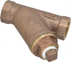 Legend Valve - 1/2" Pipe, FNPT Ends, Bronze Y-Strainer - 300 psi WOG Rating, 150 psi WSP Rating - Exact Tool & Supply