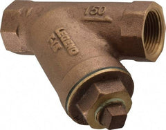 Legend Valve - 1" Pipe, FNPT Ends, Bronze Y-Strainer - 300 psi WOG Rating, 150 psi WSP Rating - Exact Tool & Supply