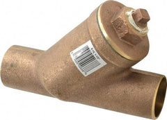 Legend Valve - 1-1/2" Pipe, Solder Ends, Bronze Y-Strainer - 300 psi WOG Rating, 150 psi WSP Rating - Exact Tool & Supply