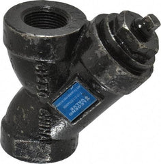 Legend Valve - 1" Pipe, FNPT Ends, Cast Iron Y-Strainer - 500 psi WOG Rating, 250 psi WSP Rating - Exact Tool & Supply
