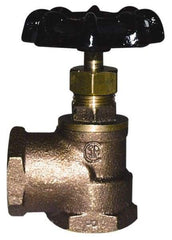 Legend Valve - 3/4" Pipe, 125 psi WOG Rating, Lead Free Brass Angle, Stop Valve - Handwheel Handle, FNPT x FNPT End Connections - Exact Tool & Supply