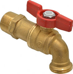Legend Valve - 3/4 Inch Pipe, 125 psi WOG Rating, Brass Hose Bibb, Stop Valve - Exact Tool & Supply