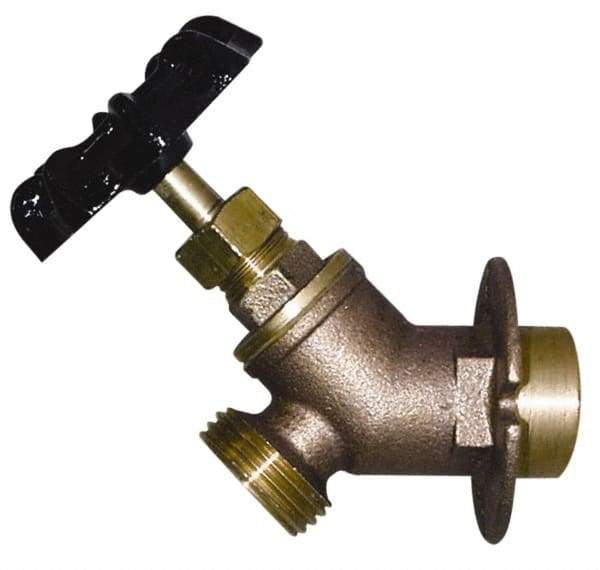 Legend Valve - 1/2" Pipe, Lead Free Brass Sillcock with Lockshield - Handwheel Handle, C Sweat x MGHT End Connections, 125 psi WOG Rating - Exact Tool & Supply