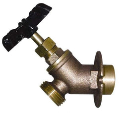 Legend Valve - 1/2" Pipe, Lead Free Brass Sillcock with Lockshield - Handwheel Handle, FNPT x MGHT End Connections, 125 psi WOG Rating - Exact Tool & Supply