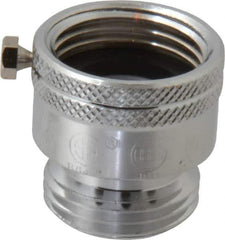 Legend Valve - 3/4" Pipe, 125 Max psi, Chrome Plated Brass, Hose Type Vacuum Breaker Valve - Buna-N Seal, GHT End Connections - Exact Tool & Supply