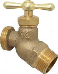 Legend Valve - 3/4" Pipe, 125 psi WOG Rating, Brass Hose Bibb, Stop Valve - Exact Tool & Supply