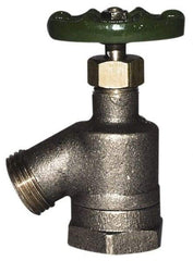Legend Valve - 1/2" Pipe, Lead Free Brass Bent Nose Garden Valve, Sillcock - Handwheel Handle, FNPT x MGHT End Connections, 125 psi WOG Rating - Exact Tool & Supply