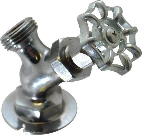Legend Valve - 3/4" Pipe, Chrome Plated Brass Sillcock - Handwheel Handle, FNPT x GHT End Connections, 125 psi WOG Rating - Exact Tool & Supply