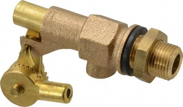 Legend Valve - 3/8" Pipe, Bronze, Mechanical Float Valve - 125 psi, MPT x Plain End Connections - Exact Tool & Supply