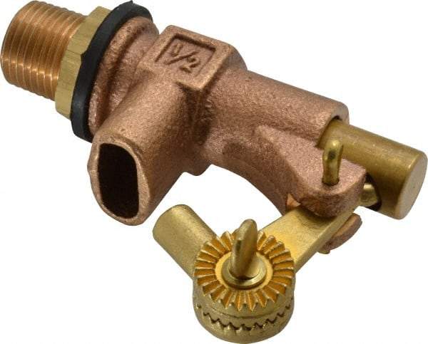 Legend Valve - 1/2" Pipe, Bronze, Mechanical Float Valve - 125 psi, MPT x Plain End Connections - Exact Tool & Supply