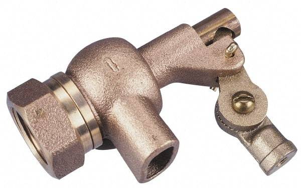 Legend Valve - 1-1/4" Pipe, Bronze, Mechanical Float Valve - 125 psi, NPTF x Plain End Connections - Exact Tool & Supply