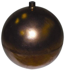 Legend Valve - 8" Diam, Spherical, Metal Float - 3/8-16 Thread, Copper, 125 Max psi - Exact Tool & Supply