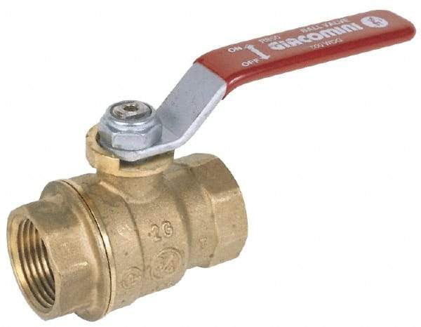 Legend Valve - 2-1/2" Pipe, Full Port, Stainless Steel Standard Ball Valve - 2 Piece, Inline - One Way Flow, FNPT x FNPT Ends, Locking Lever Handle, 1,000 WOG, 150 WSP - Exact Tool & Supply
