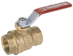 Legend Valve - 2-1/2" Pipe, Full Port, Stainless Steel Standard Ball Valve - 2 Piece, Inline - One Way Flow, FNPT x FNPT Ends, Locking Lever Handle, 1,000 WOG, 150 WSP - Exact Tool & Supply