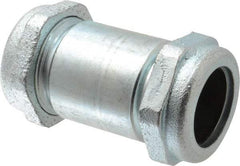 Legend Valve - 1-1/4" Pipe, Galvanized Compression Pipe Coupling - 200 psi WOG Rating - Exact Tool & Supply