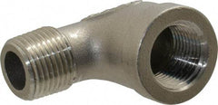 Merit Brass - 3/8" Grade 316 Stainless Steel Pipe 90° Street Elbow - FNPT x MNPT End Connections, 150 psi - Exact Tool & Supply