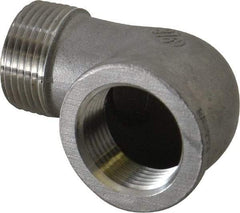 Merit Brass - 1" Grade 316 Stainless Steel Pipe 90° Street Elbow - FNPT x MNPT End Connections, 150 psi - Exact Tool & Supply