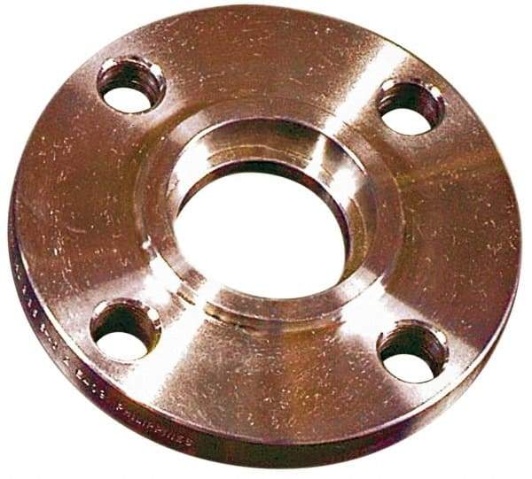 Merit Brass - 1-1/4" Pipe, 4-5/8" OD, Stainless Steel, Socket Weld Pipe Flange - 3-1/2" Across Bolt Hole Centers, 5/8" Bolt Hole, 150 psi, Grades 304 & 304L - Exact Tool & Supply
