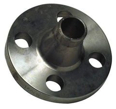 Merit Brass - 1" Pipe, 4-1/4" OD, Stainless Steel, Weld Neck Pipe Flange - 3-1/8" Across Bolt Hole Centers, 5/8" Bolt Hole, 150 psi, Grades 316 & 316L - Exact Tool & Supply