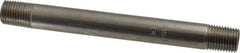 Merit Brass - Schedule 40, 1/4" Pipe x 5" Long, Grade 304/304L Stainless Steel Pipe Nipple - Welded & Threaded - Exact Tool & Supply