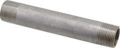 Merit Brass - Schedule 40, 3/4" Pipe x 5-1/2" Long, Grade 304/304L Stainless Steel Pipe Nipple - Welded & Threaded - Exact Tool & Supply