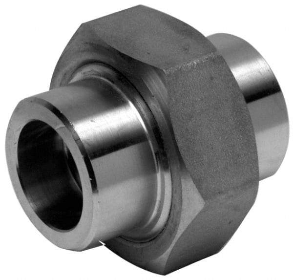 Merit Brass - 2" Grade 316 Stainless Steel Pipe Union - Socket Weld x Socket Weld End Connections, 150 psi - Exact Tool & Supply