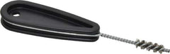 Schaefer Brush - 9/32 Inch Actual Brush Diameter, 1/8 Inch Inside Diameter, Carbon Steel, Plumbing, Hand Fitting and Cleaning Brush - Solid Plastic Hand Fitting Handle with Hole - Exact Tool & Supply
