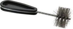 Schaefer Brush - 1-3/4 Inch Actual Brush Diameter, 1-1/2 Inch Inside Diameter, Carbon Steel, Plumbing, Hand Fitting and Cleaning Brush - Solid Plastic Hand Fitting Handle with Hole - Exact Tool & Supply