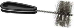 Schaefer Brush - 2-1/4 Inch Actual Brush Diameter, 2 Inch Inside Diameter, Carbon Steel, Plumbing, Hand Fitting and Cleaning Brush - Solid Plastic Hand Fitting Handle with Hole - Exact Tool & Supply