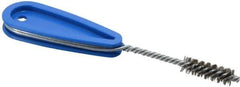 Schaefer Brush - 7/16 Inch Actual Brush Diameter, Stainless Steel, Refrigeration, Hand Fitting and Cleaning Brush - 3/8 Refrigeration Outside Diameter, Solid Plastic Hand Fitting Handle with Hole - Exact Tool & Supply
