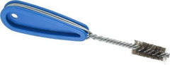Schaefer Brush - 9/16 Inch Actual Brush Diameter, Stainless Steel, Refrigeration, Hand Fitting and Cleaning Brush - 1/2 Refrigeration Outside Diameter, Solid Plastic Hand Fitting Handle with Hole - Exact Tool & Supply