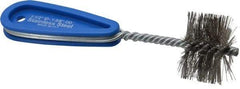 Schaefer Brush - 1-3/4 Inch Actual Brush Diameter, Stainless Steel, Refrigeration, Hand Fitting and Cleaning Brush - 1-5/8 Refrigeration Outside Diameter, Solid Plastic Hand Fitting Handle with Hole - Exact Tool & Supply