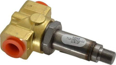 Parker - 1/4" Port, Brass Solenoid Valve - Closed, FKM Seal - Exact Tool & Supply
