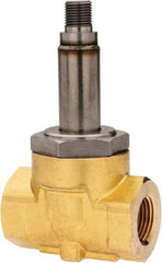 Parker - 3/8" Port, Brass Solenoid Valve - Closed, NBR Seal - Exact Tool & Supply