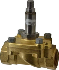 Parker - 1/2" Port, Brass Solenoid Valve - Closed, NBR Seal - Exact Tool & Supply