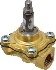 Parker - 1/2" Port, Brass Solenoid Valve - Closed, NBR Seal - Exact Tool & Supply