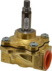 Parker - 3/4" Port, Brass Solenoid Valve - Closed, NBR Seal - Exact Tool & Supply