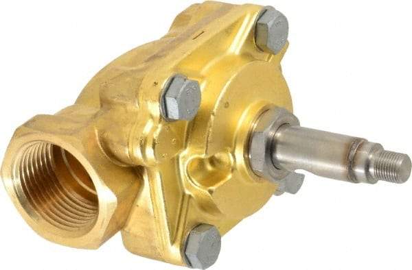 Parker - 1" Port, Brass Solenoid Valve - Closed, NBR Seal - Exact Tool & Supply