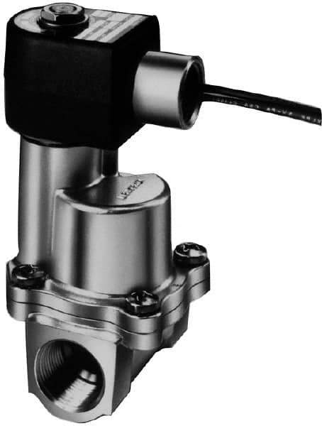 Parker - 1/2" Port, Brass Solenoid Valve - Closed, EPDM Seal - Exact Tool & Supply