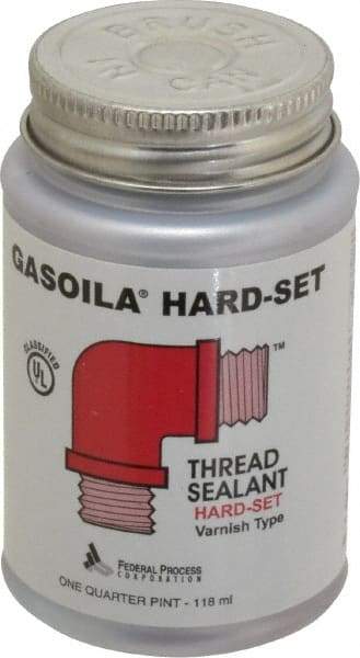 Federal Process - 1/4 Pt Brush Top Can Red Federal Gasoila Hard-Set - 350°F Max Working Temp - Exact Tool & Supply