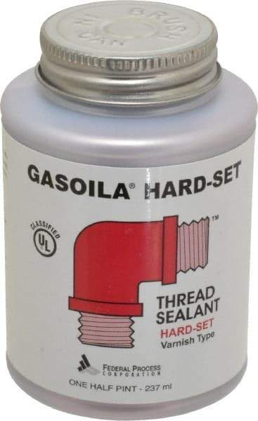 Federal Process - 1/2 Pt Brush Top Can Red Federal Gasoila Hard-Set - 350°F Max Working Temp - Exact Tool & Supply