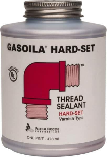 Federal Process - 1 Pt Brush Top Can Red Federal Gasoila Hard-Set - 350°F Max Working Temp - Exact Tool & Supply