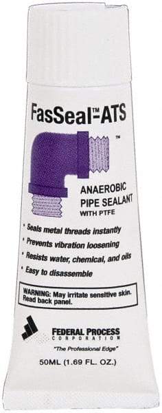Federal Process - 50 mL Tube White FasSeal-ATS Anaerobic Thread Sealant with PTFE - 375°F Max Working Temp - Exact Tool & Supply